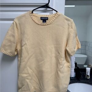 Lands' End Men's Soft Cream Crewneck Sweater